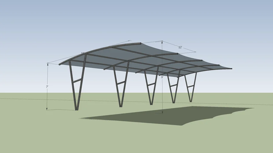 Simple Car Parking Shade 3D Warehouse
