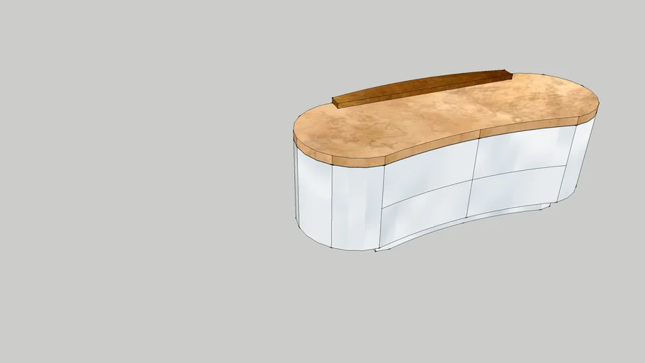 Curved Kitchen Island