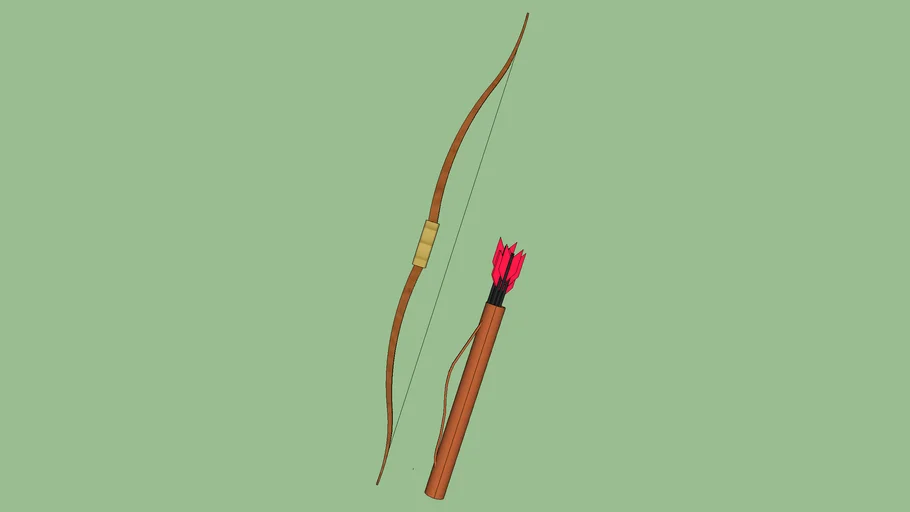 Bow and quiver with arrows