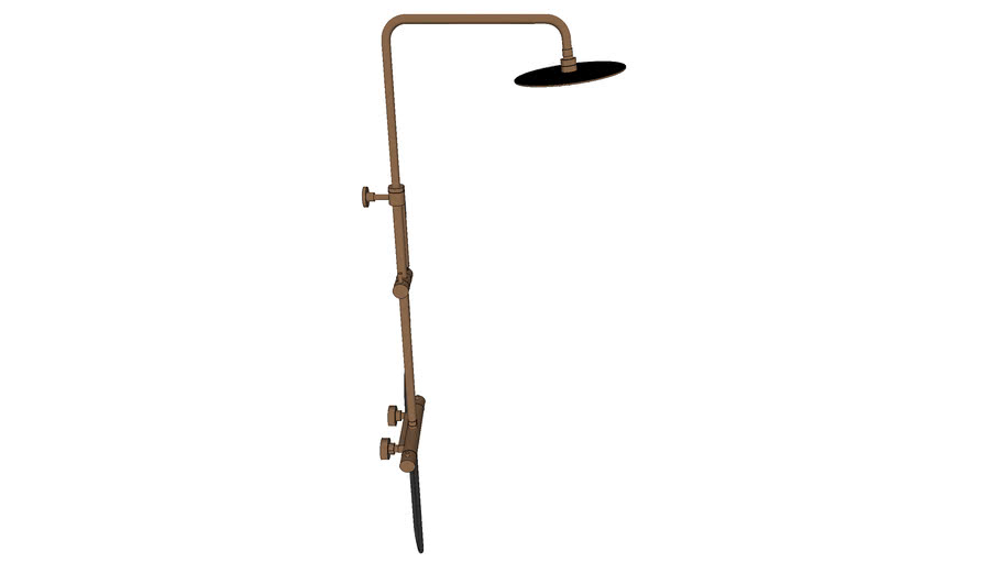 JEEO slimline shower set bronze stainless steel 3D Warehouse