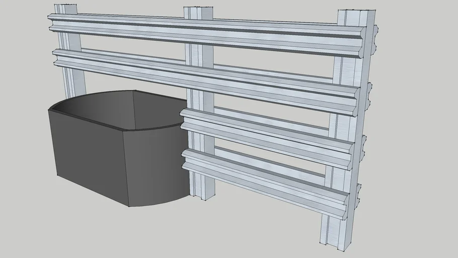 12' Gaurd Rail Lot Section with Water Tank | 3D Warehouse