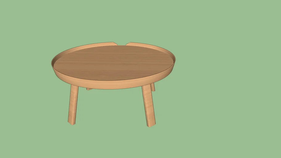 Muuto Around Coffee Table XL oak 3D Warehouse