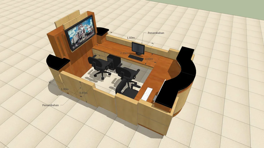 Meja Informasi Mal Pekanbaru | 3D Warehouse