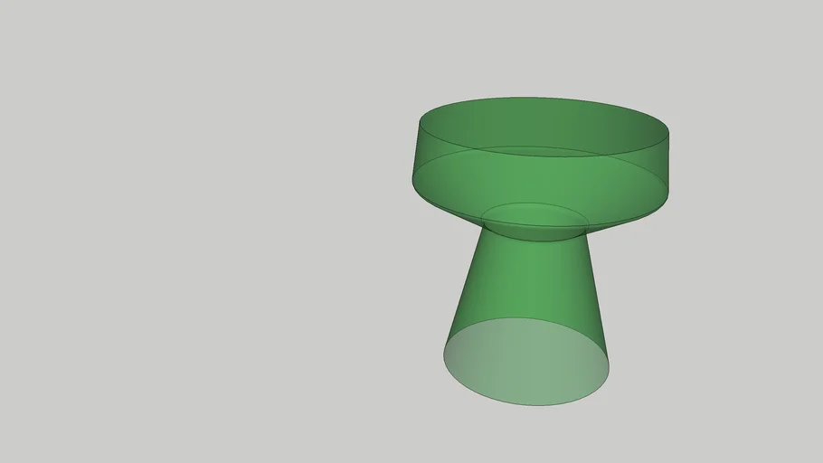 GLASS SIDE TABLE GREEN HK living 3D Warehouse
