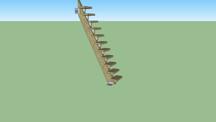 single stringer stairs | 3D Warehouse