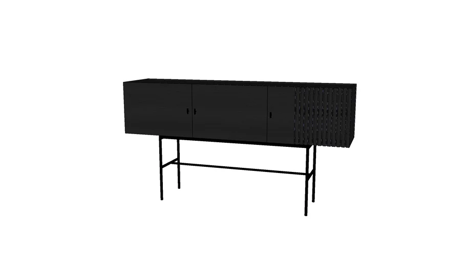 WOUD Array sideboard black stained oak 180 cm