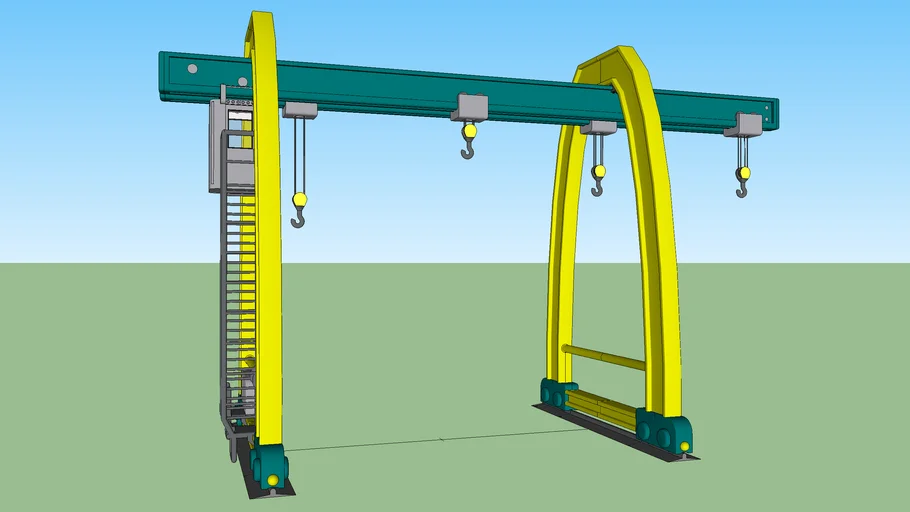 Kran - Überladekran Eisenbahn/Lkw - crane - loading crane train/trucks