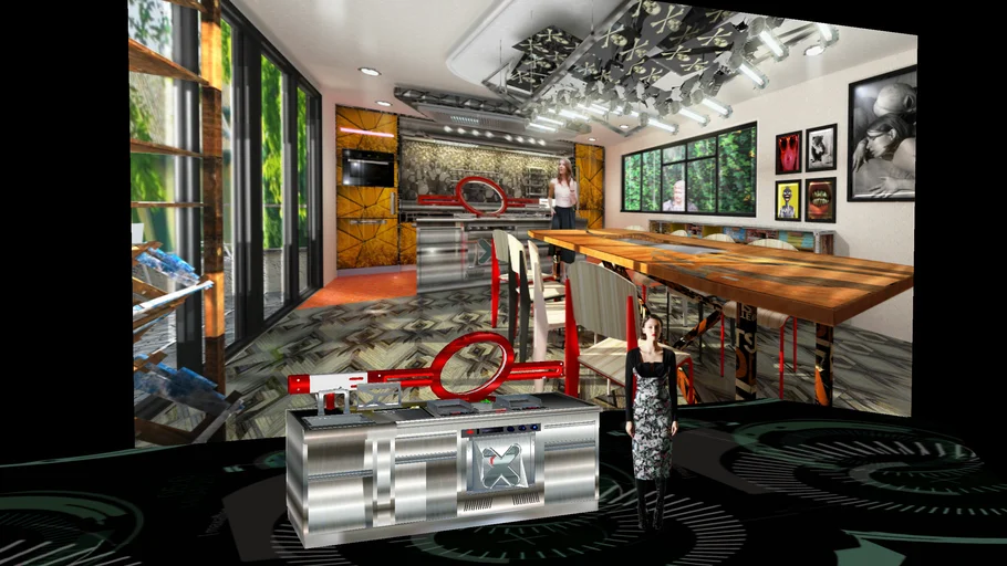 kitchen.metal.interior design | 3D Warehouse