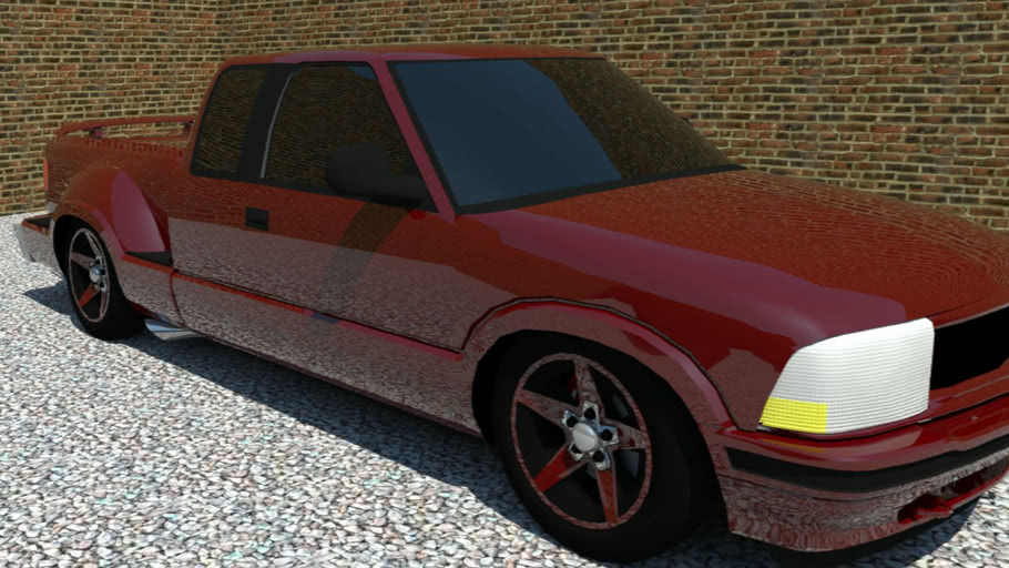 custom 1998 GMC Sonoma ext cab stepside bed 3D Warehouse
