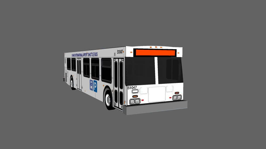 2003 new flyer d40lf O'hare rental car shuttle bus 3D Warehouse