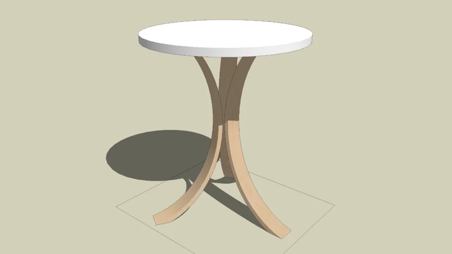 Nordic style wood coffee table round small LOWPOLY