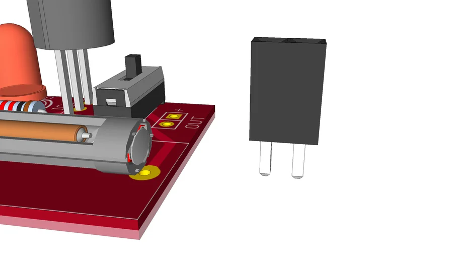 pin header female 1x2 3D Warehouse