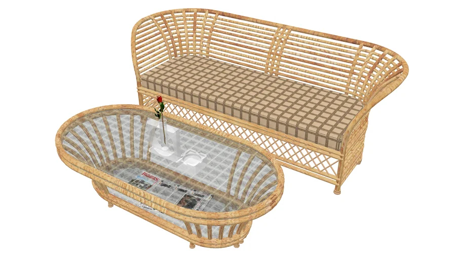 Cane Sofa 3D Warehouse
