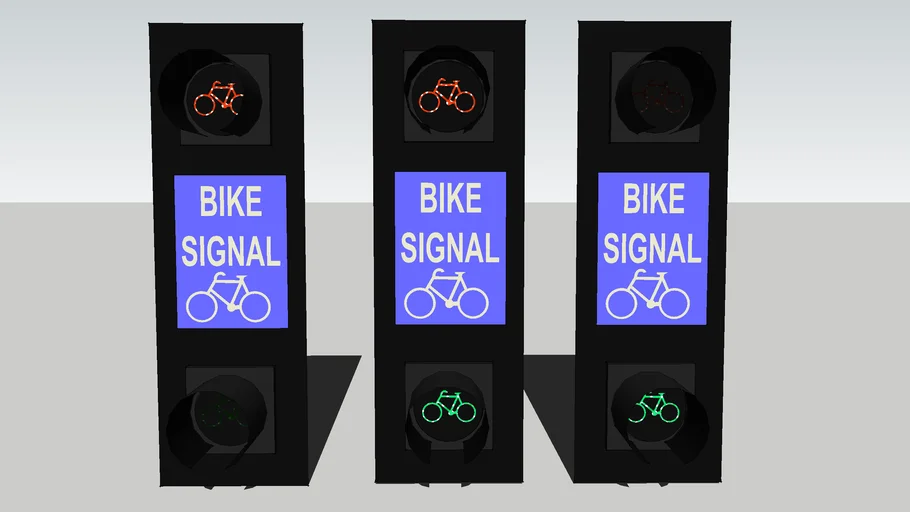 LED bicycle traffic signal indications 3D Warehouse