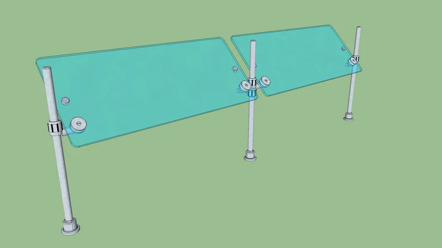 Sneeze Guard by ADM Sneezeguards Orbit 360 Sneeze guard 2 panes glass