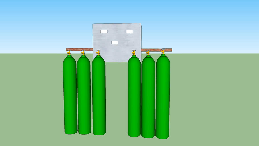 gas-manifold-with-cylinders-3d-warehouse