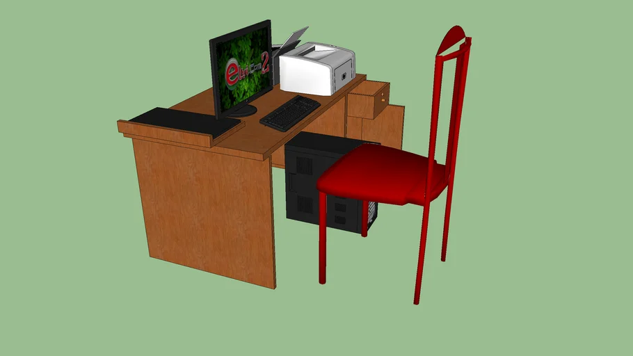Meja server warnet | 3D Warehouse