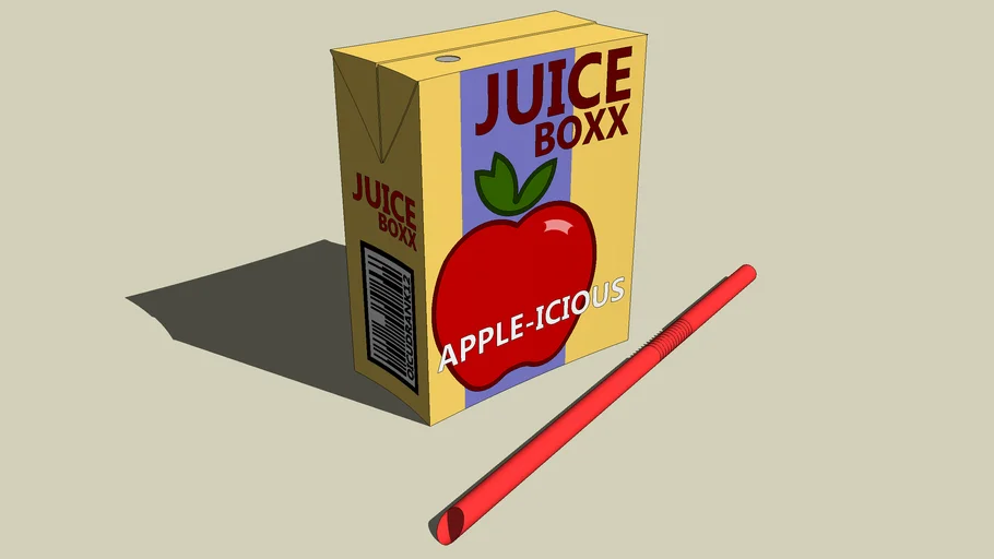 Juice Box & Straw 3D Warehouse