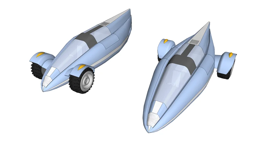Radical 'SNAP' 3D Challenge #010 - Three wheeled car+ | 3D Warehouse
