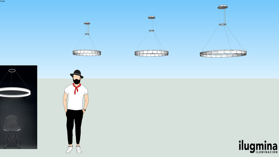 Lampara colgante elegante 3D Warehouse