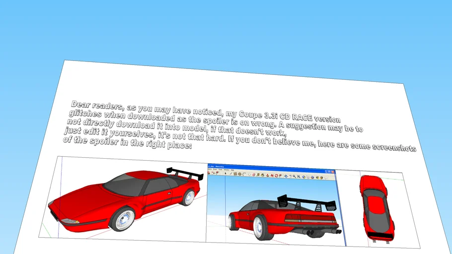 A Note About My Coupe 33i CD RACE Version Please Read Description.