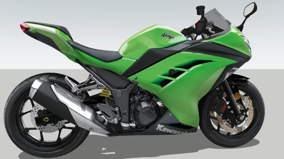 Kawasaki Ninja 250 hijau | 3D Warehouse
