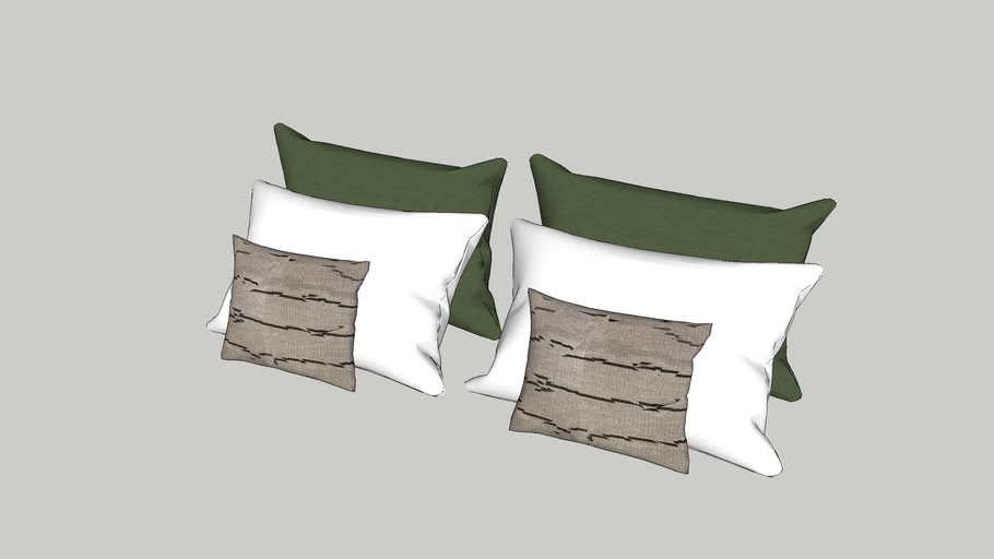 ALMOFADAS 3D Warehouse Sketchup Model, Furniture Markers, Bed Pillows