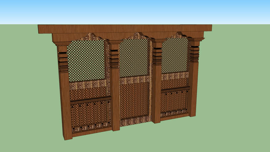 traditional-nepali-tham-door-3d-warehouse