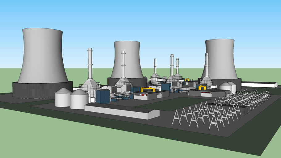 Natural Gas CCGT Power Plant - 2400 MW | 3D Warehouse