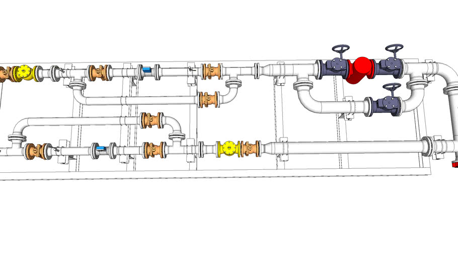 BI DIRECTIONAL METER SKID WITH BASKET STRAINER 3D Warehouse