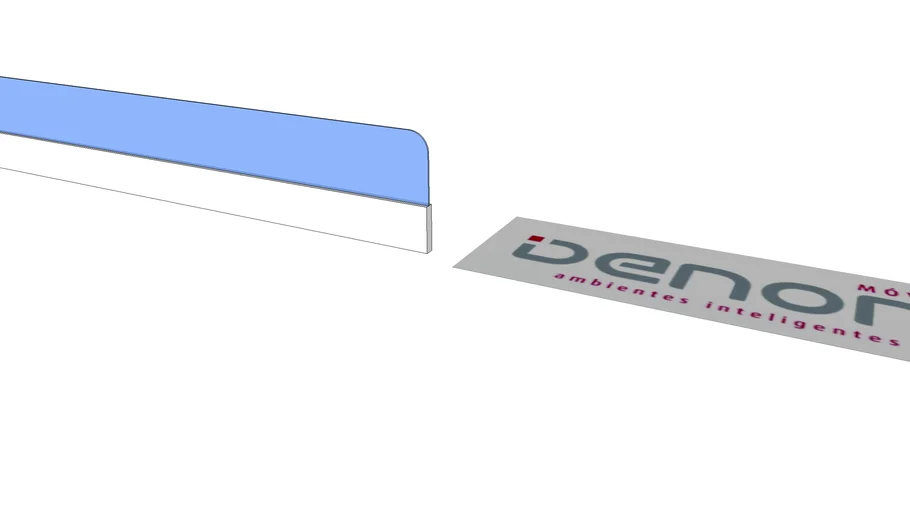 biombo com vidro 160x30 | 3D Warehouse