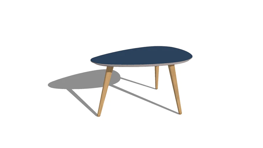 Table basse - Table gigogne sur-mesure, stratifié pieds chêne, 60x40 / Coffee table