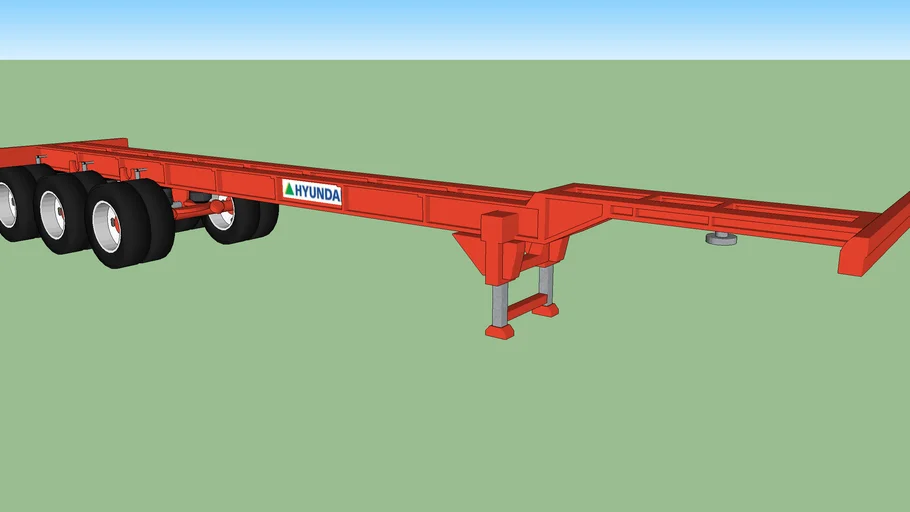 HYUNDAI Container Chassis 40' 3D Warehouse