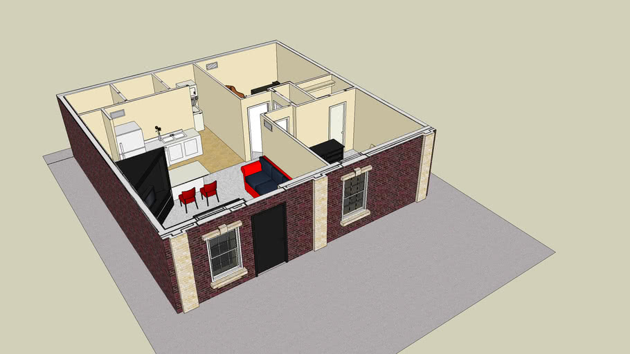 Lafayette Gregg Apartment 1 Bed 3D Warehouse