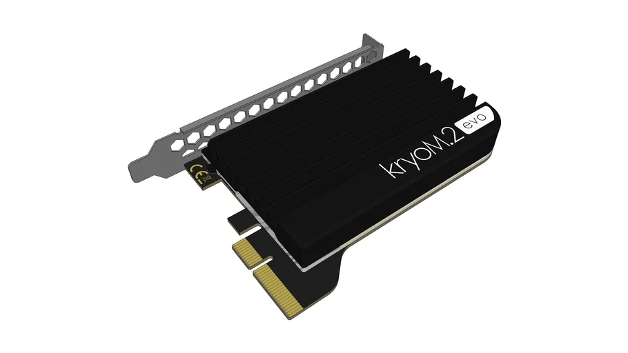 AquaComputer kryoM2 evo PCIe 30 ×4 SSD Adapter - - 3D Warehouse