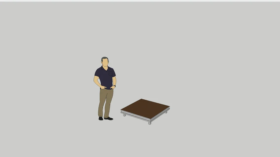 stage riser 1mx1m x20cm | 3D Warehouse