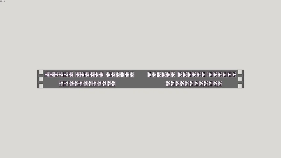 Patch Panel optical LC - 1 unit - 60 ports - AB num | 3D Warehouse