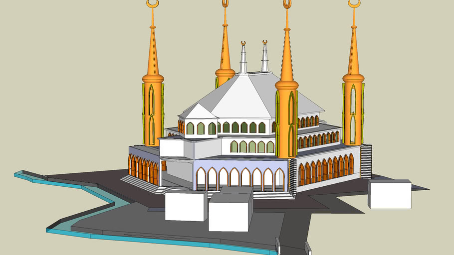 clipart masjid 3d