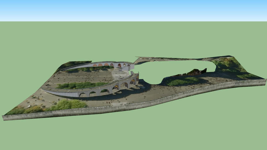 Modelo 3D das Basílicas de Lourdes. 1 de 4.