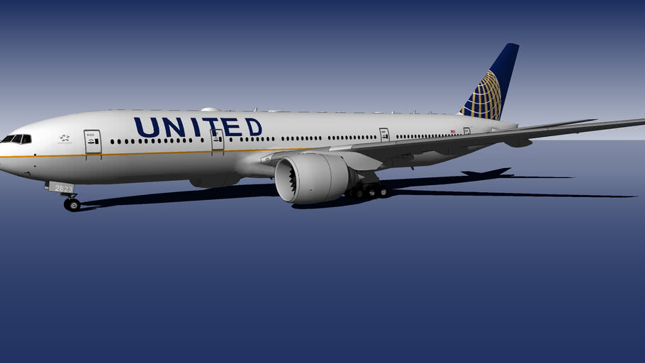 united airlines 777 model