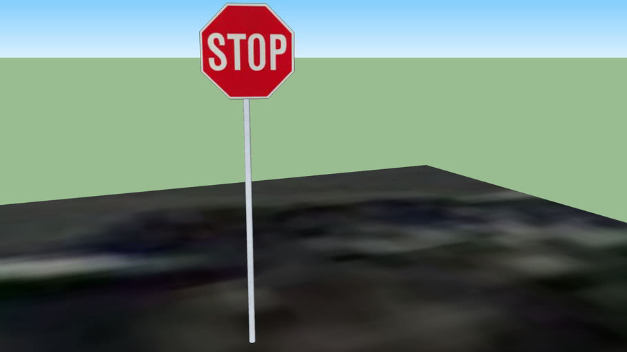 stop sign at Mohawk Rd and Cliff Dr | 3D Warehouse