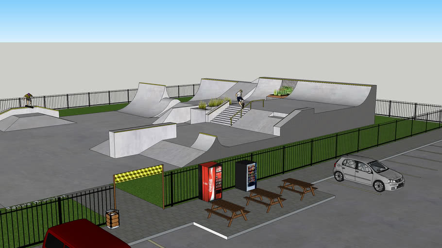 Skatepark - Concrete Jungle  3D Warehouse