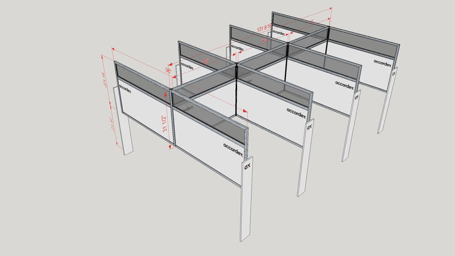 COVID19 Desk Dividers AX07c 3D Warehouse