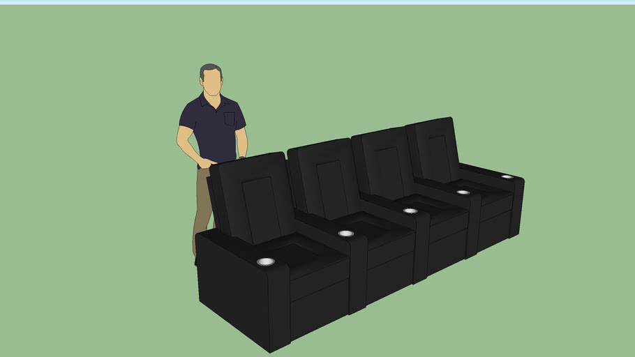 Low Poly theater seating 3D Warehouse
