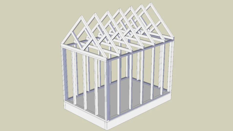 framework of a shed | 3D Warehouse