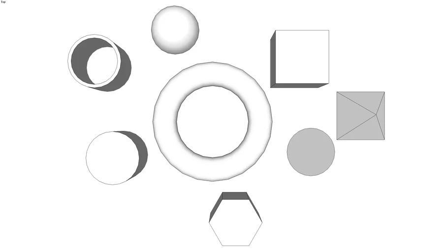 Shapes Drawn Using the Rubys Script | 3D Warehouse