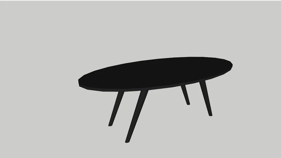 Ebony Oval Coffee Table