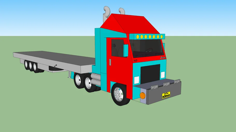 Custom Semi Truck (flatbed trailer) 3D Warehouse