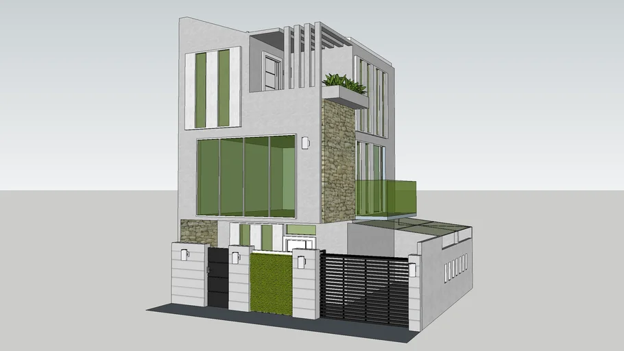 3D Triplex Exterior House | 3D Warehouse