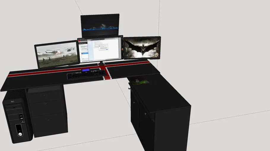 Personnal Gaming Desk Project 1 3D Warehouse